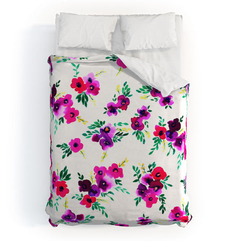Amy Sia Ava Floral Pink Duvet Cover