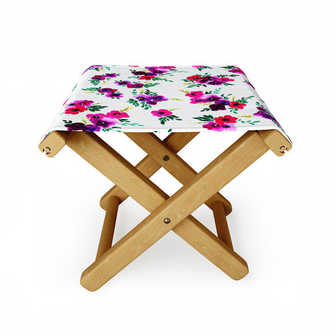 Amy Sia Ava Floral Pink Folding Stool