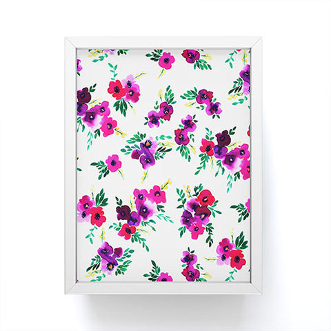 Amy Sia Ava Floral Pink Framed Mini Art Print