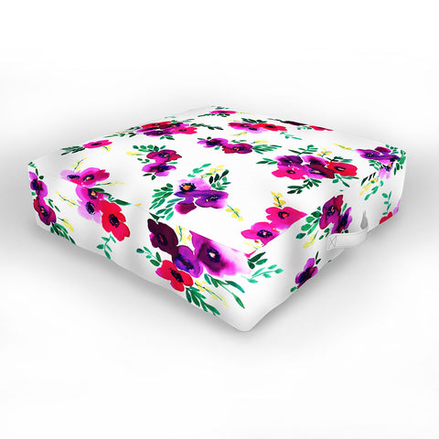 Amy Sia Ava Floral Pink Outdoor Floor Cushion