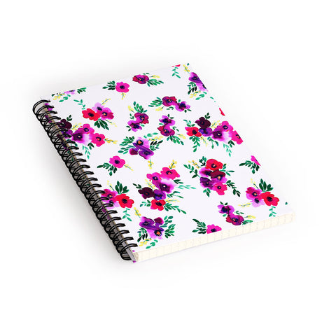 Amy Sia Ava Floral Pink Spiral Notebook