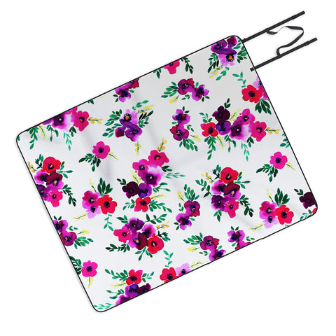 Amy Sia Ava Floral Pink Picnic Blanket