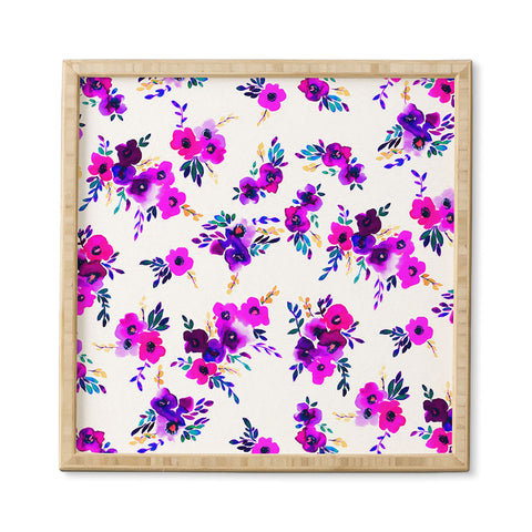 Amy Sia Ava Floral Purple Framed Wall Art