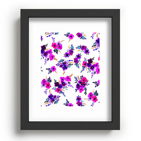 Amy Sia Ava Floral Purple Recessed Framing Rectangle