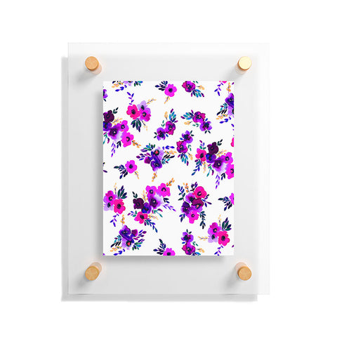 Amy Sia Ava Floral Purple Floating Acrylic Print
