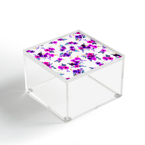 Amy Sia Ava Floral Purple Acrylic Box