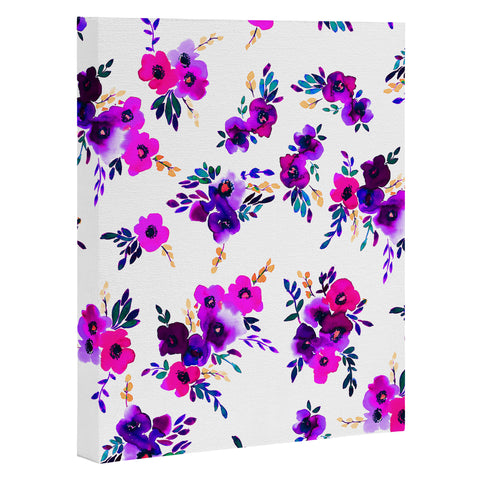 Amy Sia Ava Floral Purple Art Canvas
