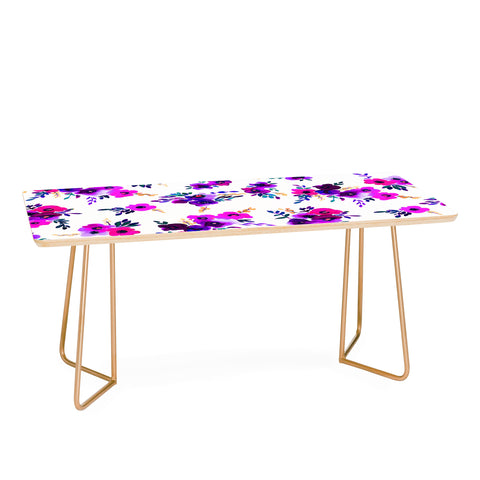 Amy Sia Ava Floral Purple Coffee Table