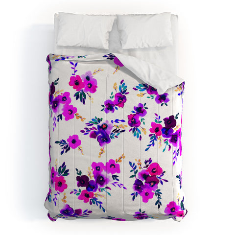 Amy Sia Ava Floral Purple Comforter