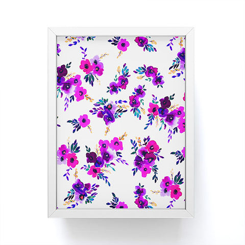 Amy Sia Ava Floral Purple Framed Mini Art Print