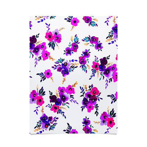 Amy Sia Ava Floral Purple Poster