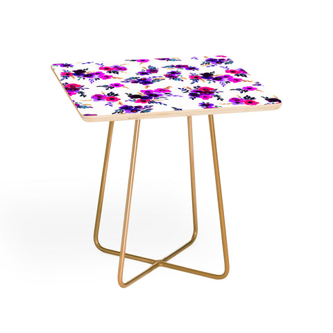 Amy Sia Ava Floral Purple Side Table