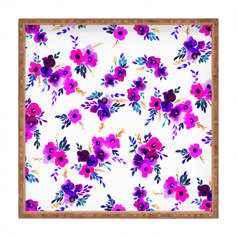 Amy Sia Ava Floral Purple Square Tray