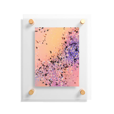 Amy Sia Birds of a Feather Pink Floating Acrylic Print
