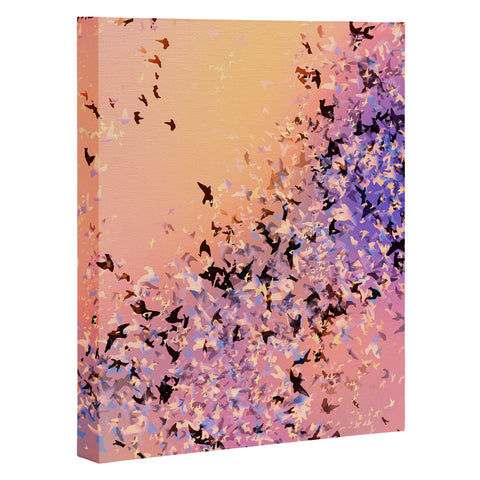 Amy Sia Birds of a Feather Pink Art Canvas