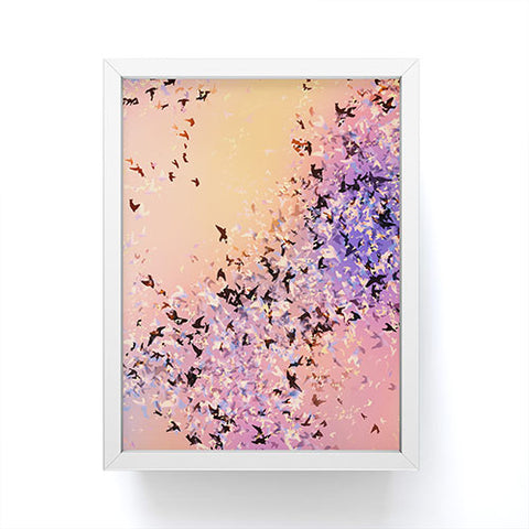 Amy Sia Birds of a Feather Pink Framed Mini Art Print
