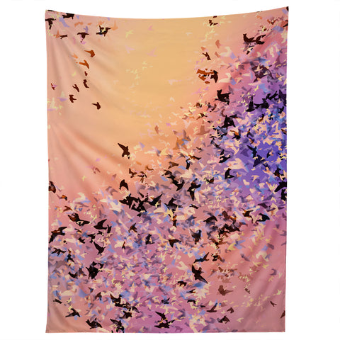 Amy Sia Birds of a Feather Pink Tapestry