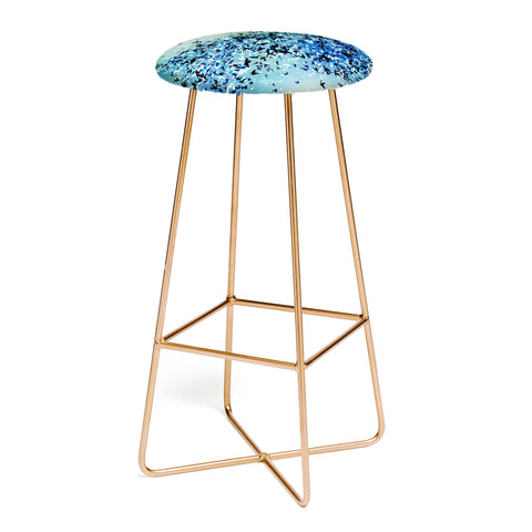 Amy Sia Birds of a Feather Stone Blue Bar Stool