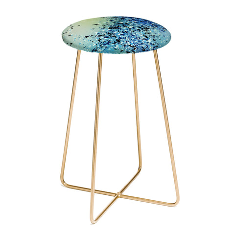 Amy Sia Birds of a Feather Stone Blue Counter Stool
