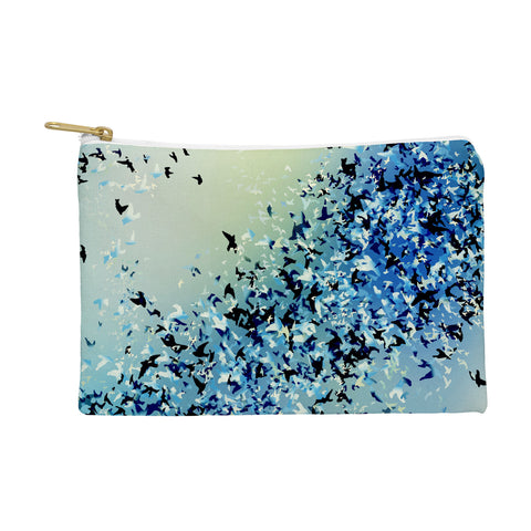 Amy Sia Birds of a Feather Stone Blue Pouch
