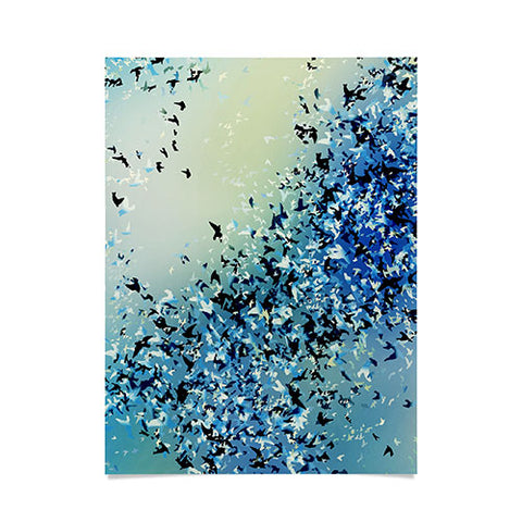 Amy Sia Birds of a Feather Stone Blue Poster