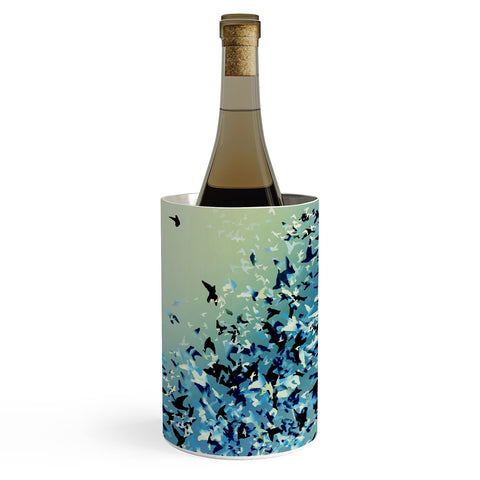 Amy Sia Birds of a Feather Stone Blue Wine Chiller