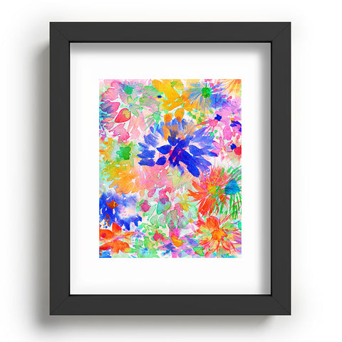 Amy Sia Bloom Blue Recessed Framing Rectangle