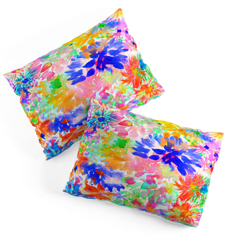 Amy Sia Bloom Blue Pillow Shams