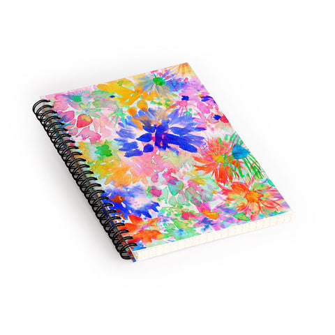 Amy Sia Bloom Blue Spiral Notebook