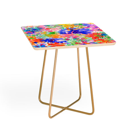 Amy Sia Bloom Blue Side Table