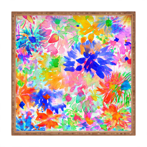 Amy Sia Bloom Blue Square Tray