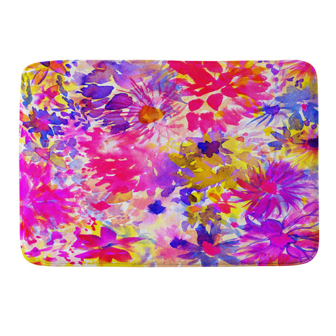 Amy Sia Bloom Pink Memory Foam Bath Mat