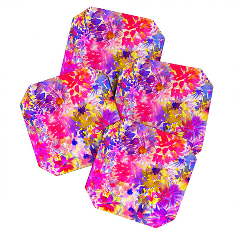 Amy Sia Bloom Pink Coaster Set