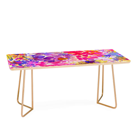 Amy Sia Bloom Pink Coffee Table