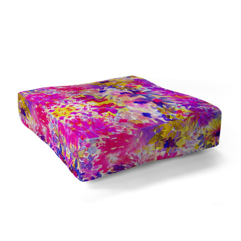 Amy Sia Bloom Pink Floor Pillow Square