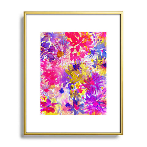 Amy Sia Bloom Pink Metal Framed Art Print