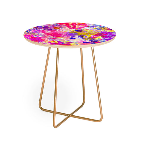 Amy Sia Bloom Pink Round Side Table