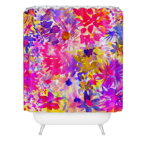 Amy Sia Bloom Pink Shower Curtain