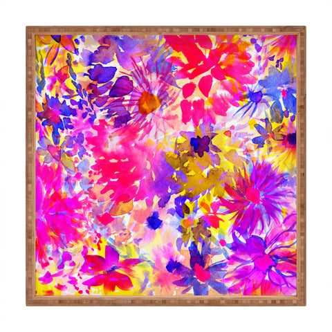 Amy Sia Bloom Pink Square Tray