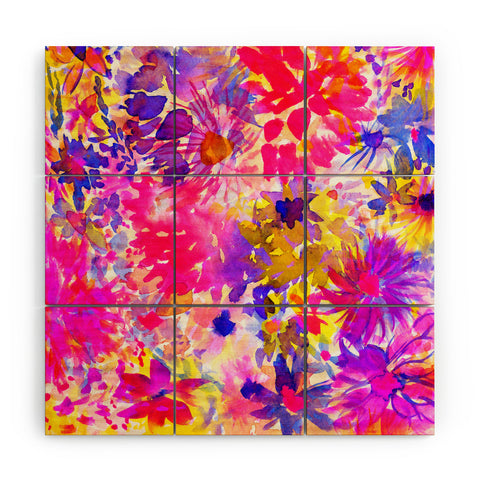 Amy Sia Bloom Pink Wood Wall Mural