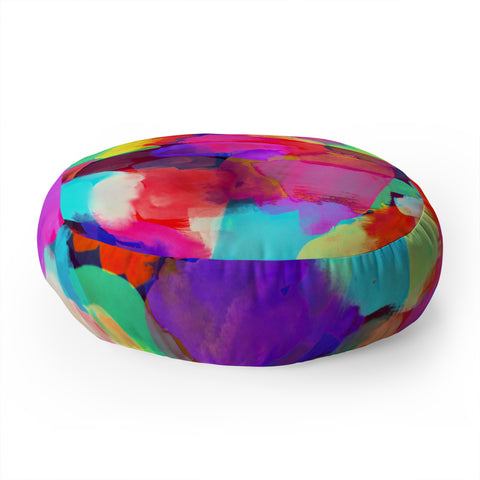 Amy Sia Brushstroke 1 Floor Pillow Round