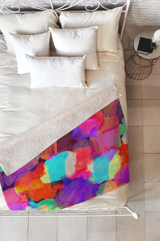 Amy Sia Brushstroke 1 Fleece Throw Blanket