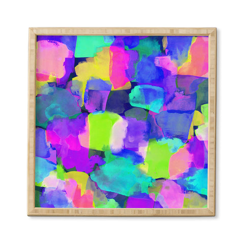 Amy Sia Brushstroke Blue Framed Wall Art