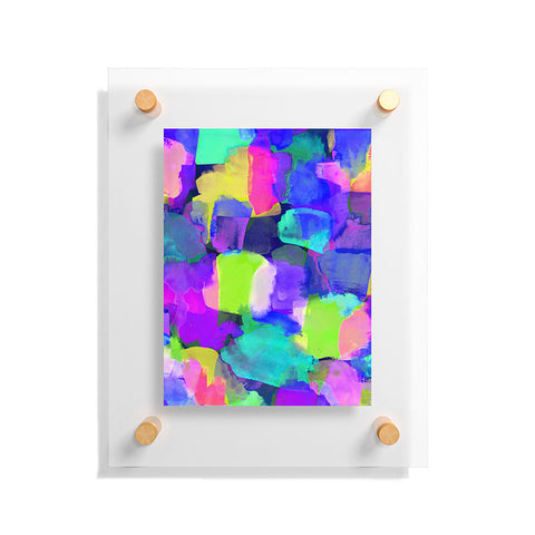 Amy Sia Brushstroke Blue Floating Acrylic Print