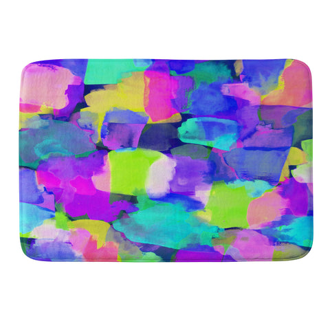 Amy Sia Brushstroke Blue Memory Foam Bath Mat