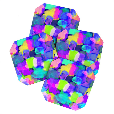 Amy Sia Brushstroke Blue Coaster Set