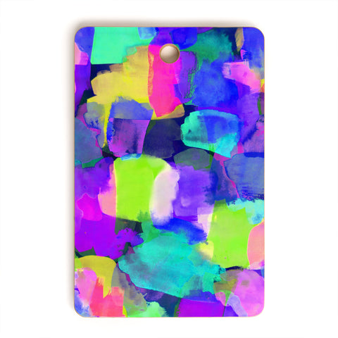 Amy Sia Brushstroke Blue Cutting Board Rectangle