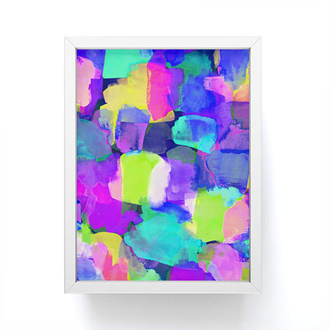 Amy Sia Brushstroke Blue Framed Mini Art Print