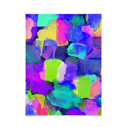 Amy Sia Brushstroke Blue Poster