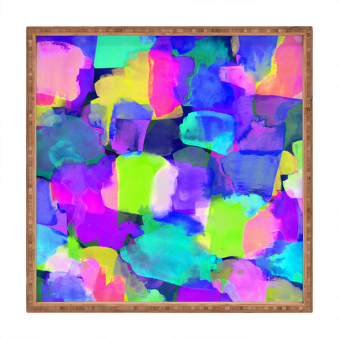 Amy Sia Brushstroke Blue Square Tray